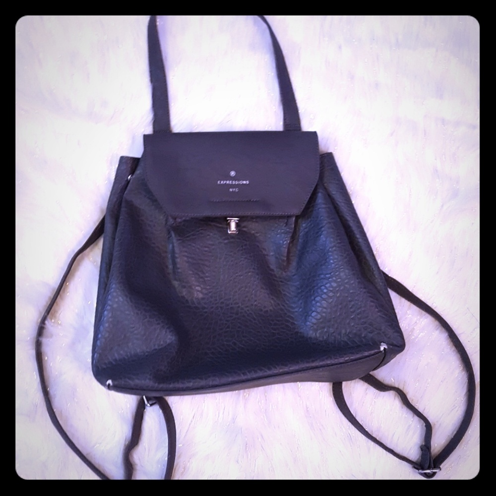 Expressions NYC Vegan leather satchel/backpack